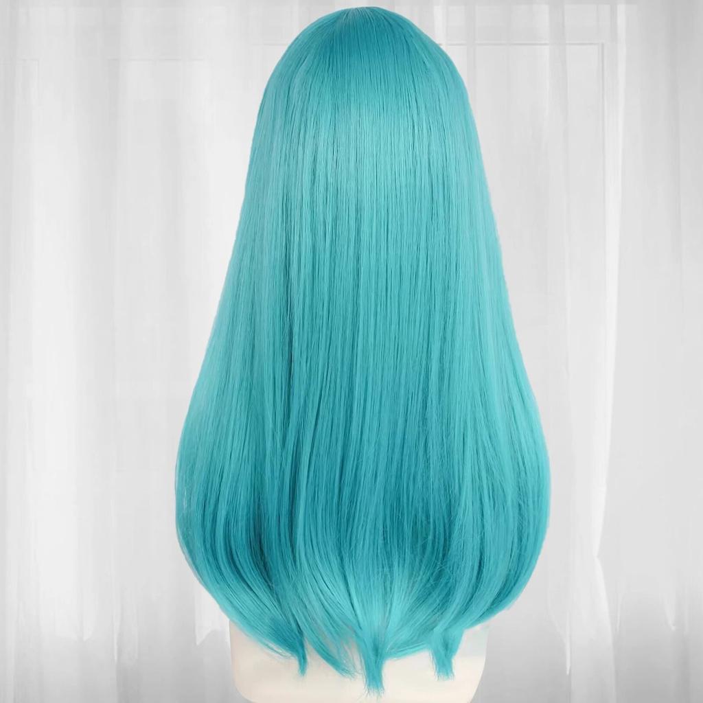 Длинный прямой серебристо-синий Dragon Ball Bulma парик для косплея на Хэллоуин, Рождественскую школу, День благодарения