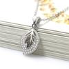 Полностью бриллиантовое ожерелье в форме листа, ювелирные изделия для женщин, универсальная высококачественная цепочка на ключицу