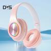 Wireless Headphones with RGB Breathing Light Stable Connection Low Latency Noise Reduction Deep Bass Bluetooth-compatible Over-Ear Headphones