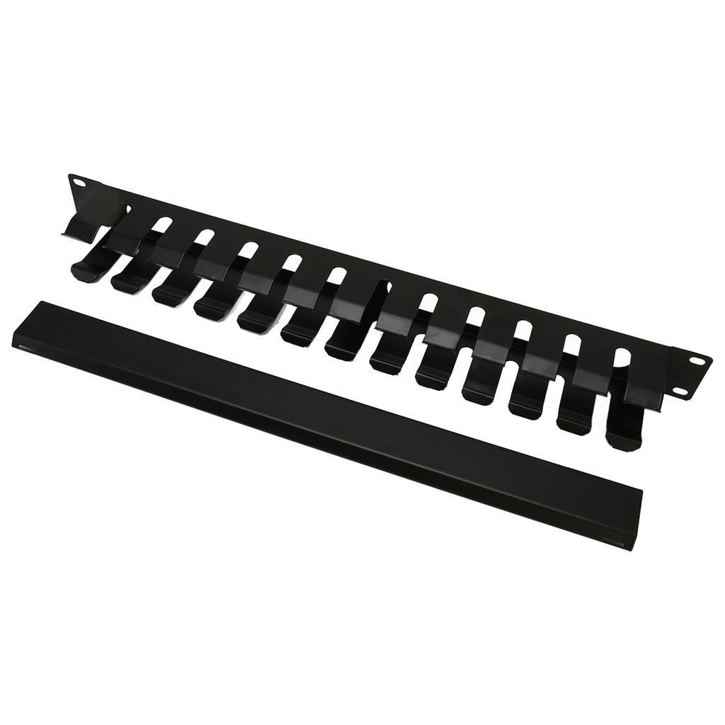 2U Rack Mount Cable Management 12 Slots with Dustproof Panel for 19inch Standard Cabinets for Tower