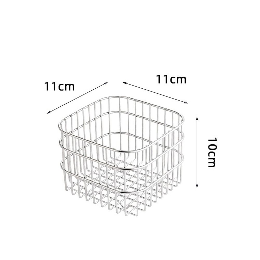 Waterproof Cosmetic Storage Box Space Saving Metal Wire Basket Countertop