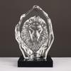 Легкая Роскошь Украшения Голова Льва Рельеф Искусственный Кристалл Ремесла Гостиная Офис Книжный Шкаф Настольное Украшение Декорация Украшение