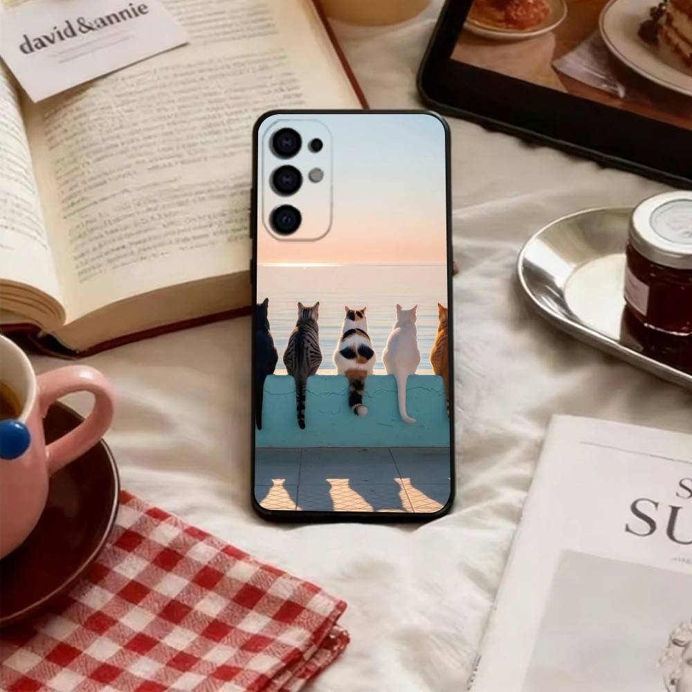 Чехол для телефона The Cat Crew Черный Силиконовый Мягкий Для Samsung S25,S24,S21,S22,S23,S30,Ultra,S20,Plus,Fe,Lite