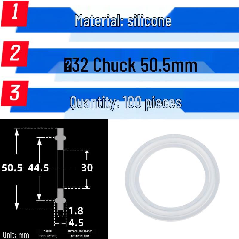 Silicone Quick-Release Sealing Ring & PTFE EPDM Fluoro Rubber Gasket Set