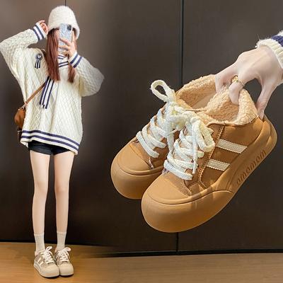 2025 зима новая спортивная обувь бархат инс корейская версия женских студентов кеды спортивная теплая повседневная обувь WS1102