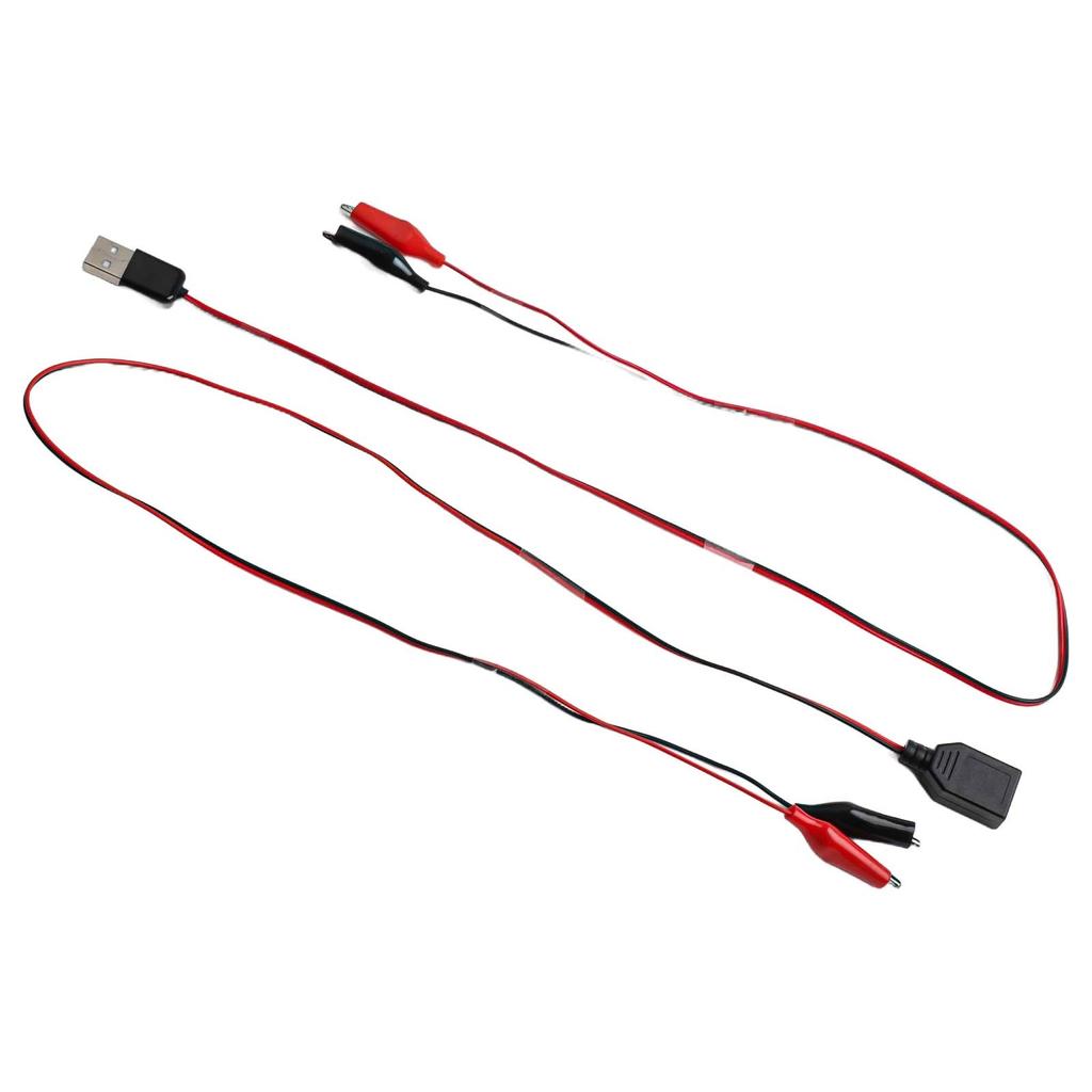 USB Папа Мама Шнур питания 60 см с Зажимами типа Крокодил для Постоянного тока
