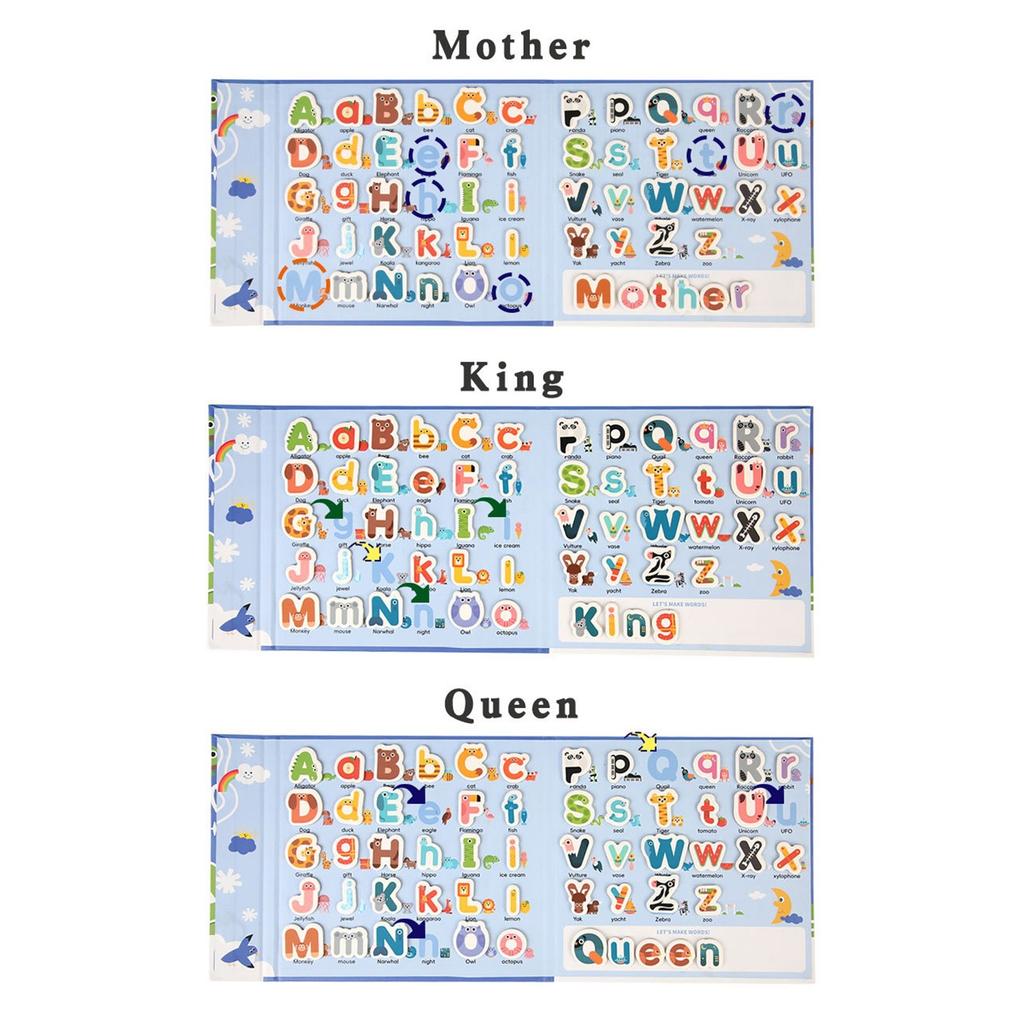 Детский мультфильм Магнитная английская буква головоломка словесная игра детское просвещение раннее образование головоломка игрушка