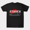 Мужская черная футболка с принтом Racing Stagea Station Wagon JDM Печать на трансферной бумаге без вырезания Хлопковая футболка