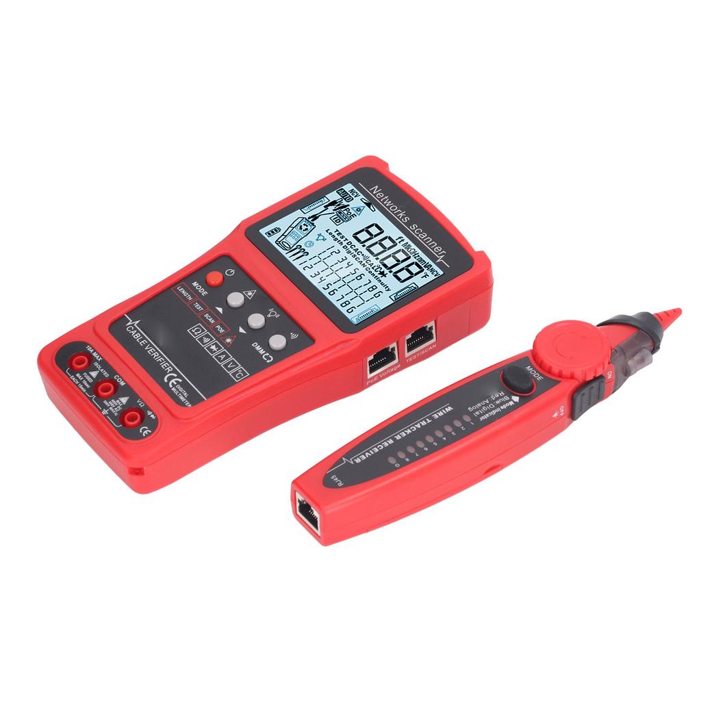 Тестер сетевого кабеля, детектор, ЖК-дисплей, цифровой электрический кабель Ethernet, трассировщик проводов, искатель линий с