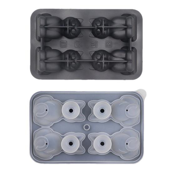 Силиконовая форма для льда с крышкой в виде воронки, форма для льда в виде кошек