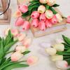 10Pcs Rustic Simulated Tulip Flower Silk Flower Artificial Tulip Flowers  Home Decoration