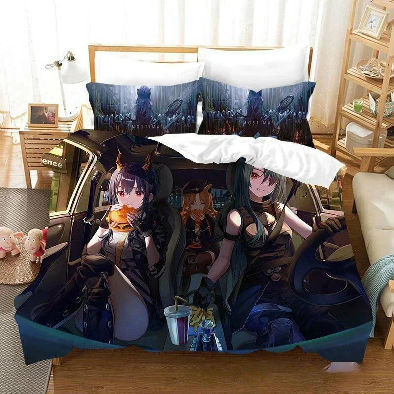 3D Printed Arknights Bedding Set Pillowcase Game Duvet Cover Double Twin Full Queen King Adult Kids Bedclothes Quilt Cover