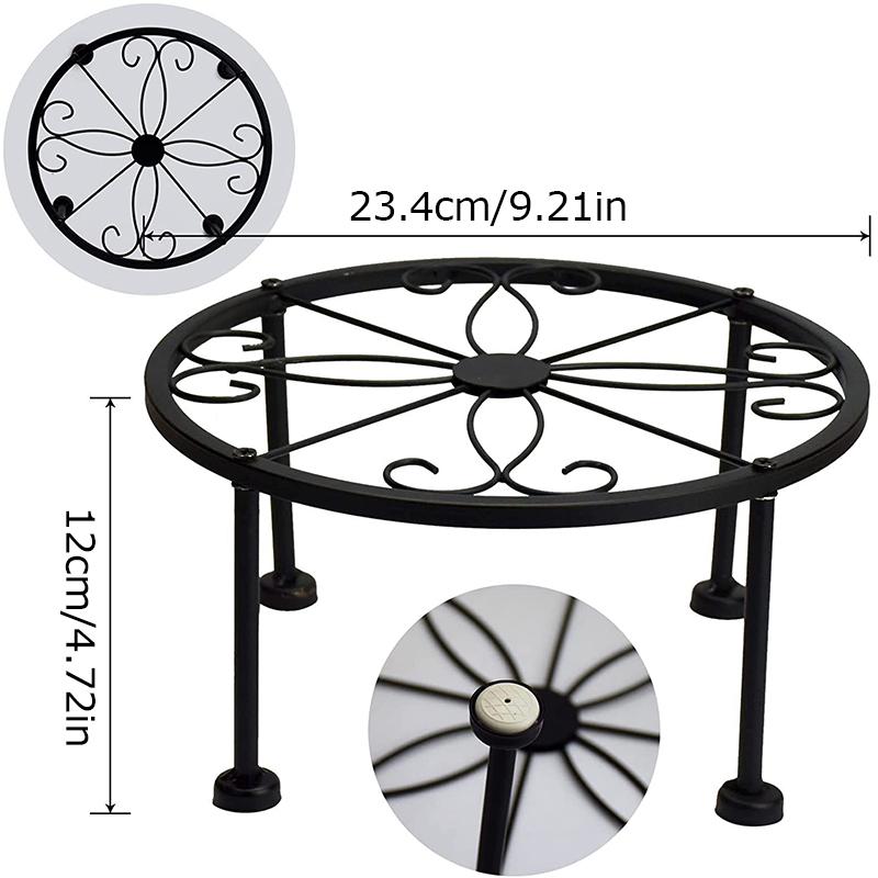 1шт черная гостиная съемная компактная однослойная конструкция для внутреннего/наружного декора металлическая подставка для цветов балкон