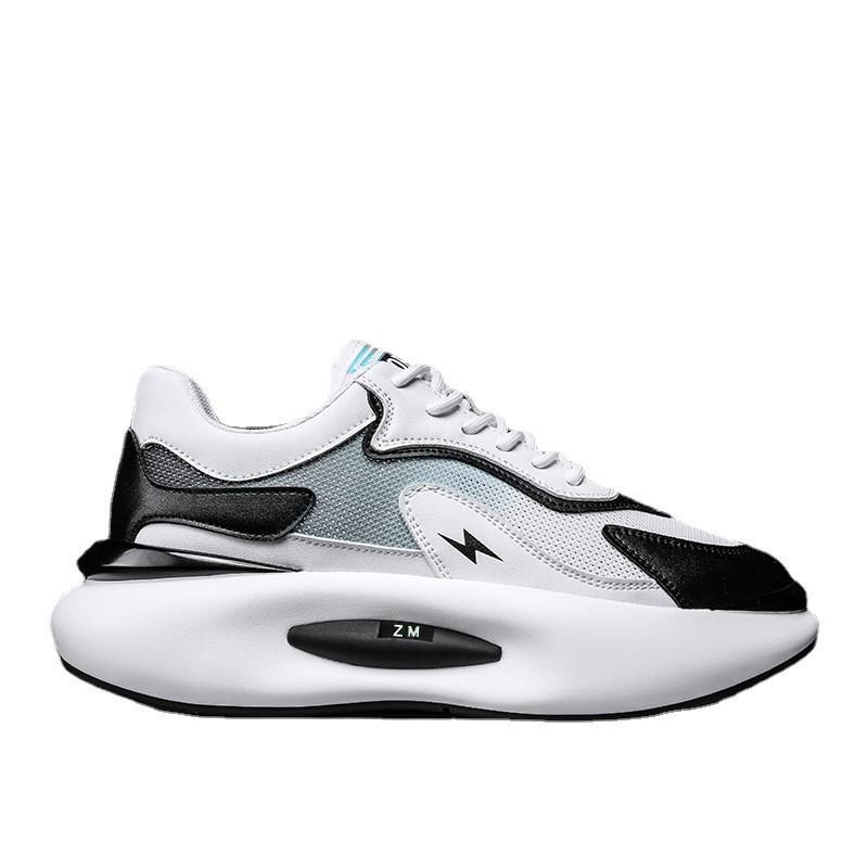 Спортивная обувь для мужчин. Новинка 2023 года. Мужские дышащие кроссовки из тканого материала с низким верхом и толстой подошвой.