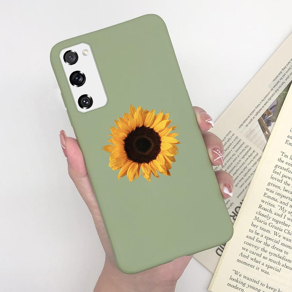 Case for Fundas Samsung Galaxy S20 FE S 20 FE S20FE Case Samsung S20 FE Phone Silicone Flower Cute Soft Back Cover Cases Bumper