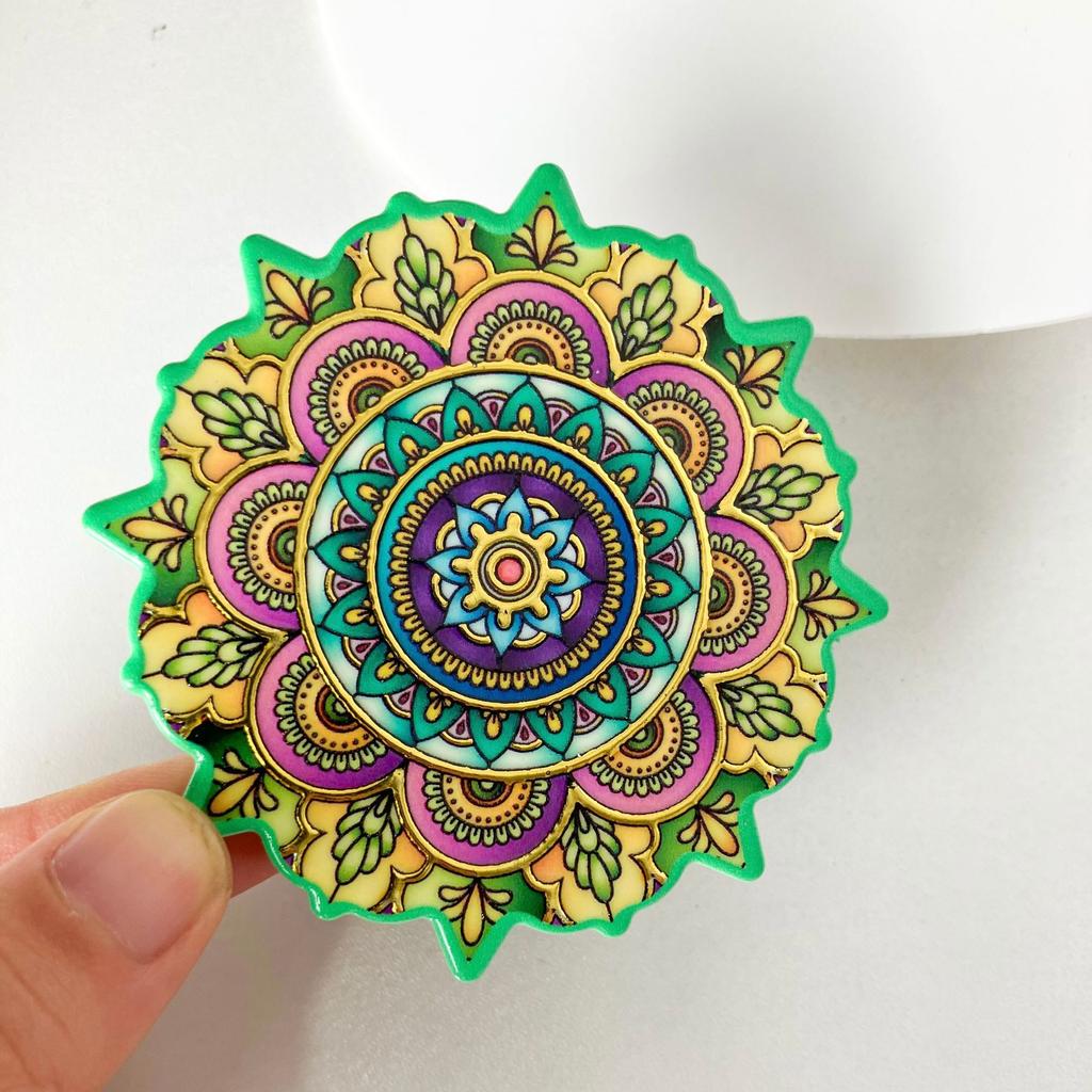 New Possinian Style Embossed Bronzing Process Melamine Refrigerator Sticker Hot-selling Synthetic Resin Decorations