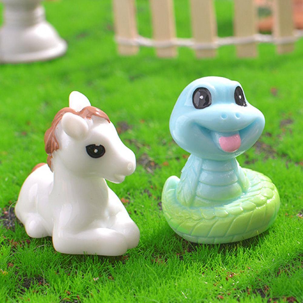 Миниатюрные фигурки двенадцати знаков зодиака, сделай сам, изделия из смолы, украшения животных, украшение для автомобиля, офиса, рабочего стола