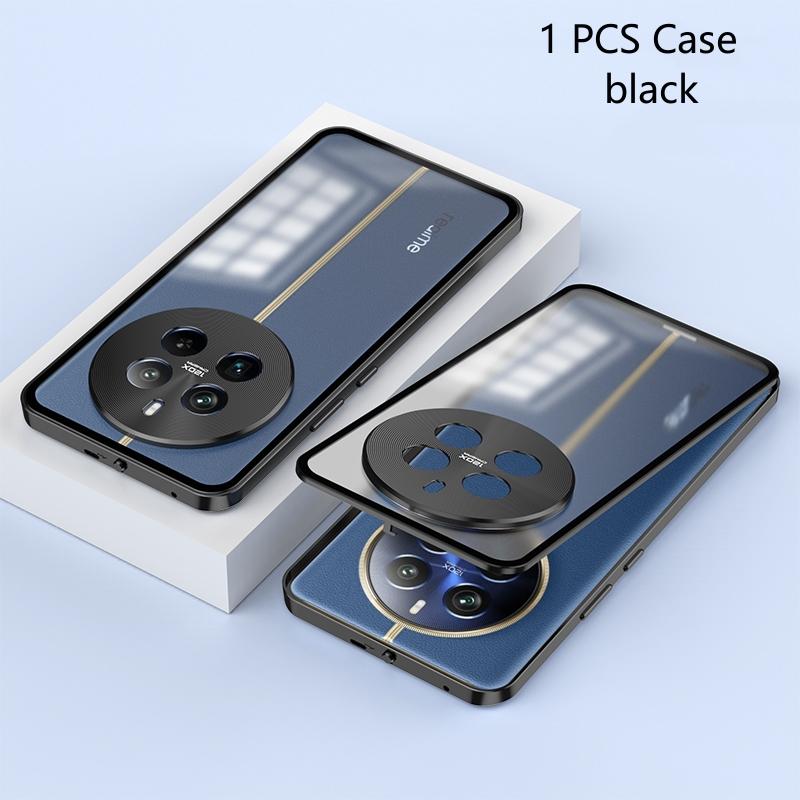 Для Realme 12 Pro Plus чехол с металлическим каркасом из алюминиевого сплава для Realme 12Pro + 5G матовый прозрачный бампер для телефона акриловая задняя крышка