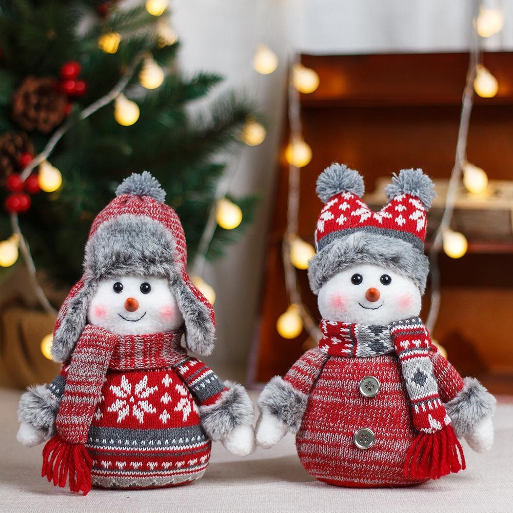 Exquisite Snow Doll Portable Christmas Fabric Doll Christmas Decorations Pendant  Kids Gift