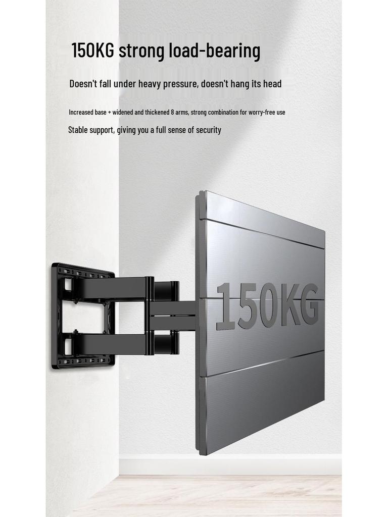 Ультратонкий поворотный настенный кронштейн для телевизоров 32-110 дюймов: Подвижный, Выдвижной, Устойчивый, Сверхпрочный