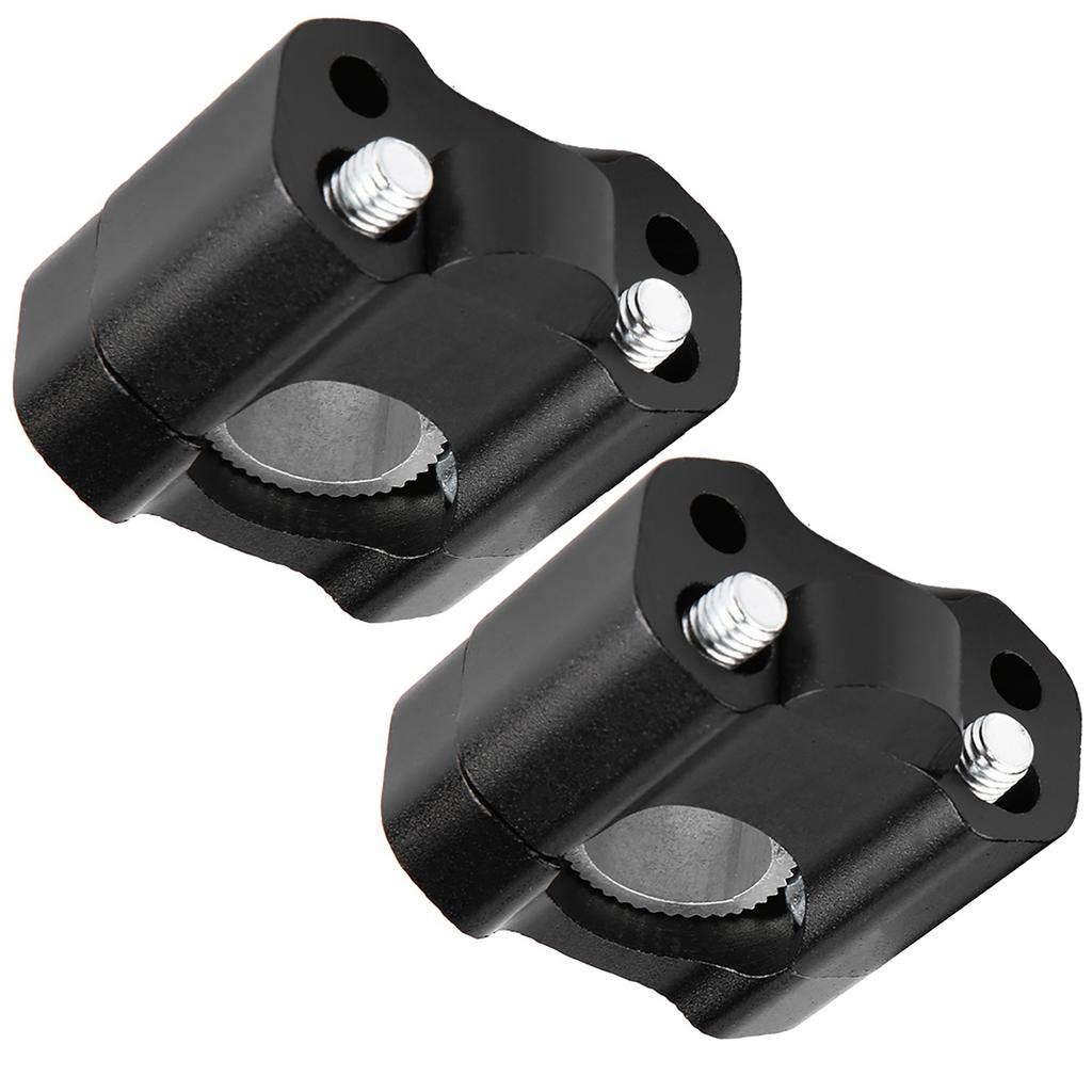2pcs Aluminum Alloy 28mm Motorcycle Handlebar Handle Bar Mounting Clamps Riser Black