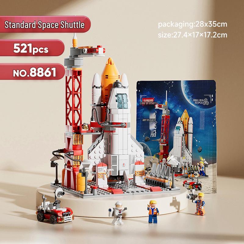 Spacecraft Starship Falcon Toy Building Blocks - Children's Rocket Assembly Set