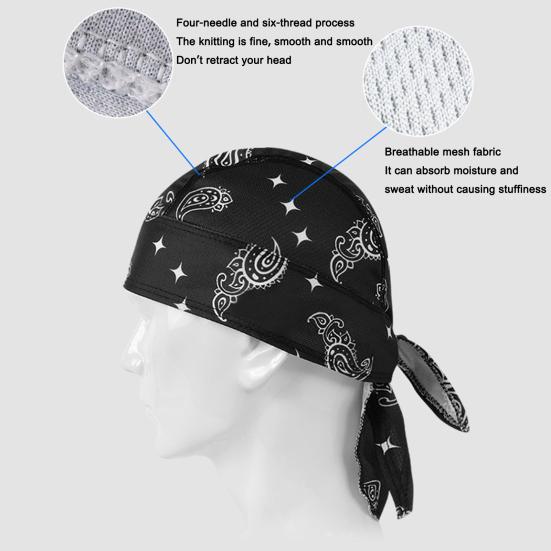 Банданы Pretied головной платок для мужчин и женщин Защита от ультрафиолета Защита от солнца Ice Silk Skull Кепка головной убор Chemo тюрбан Кепка для спорта на открытом воздухе Велоспорт
