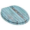 VidaXL WC Seat MDF Soft-Close Lid Old Wood