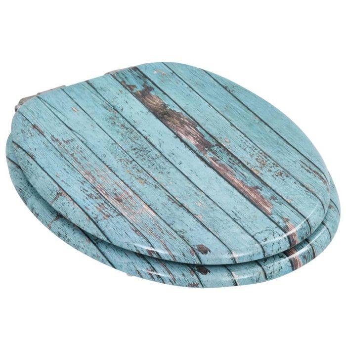 VidaXL WC Seat MDF Soft-Close Lid Old Wood