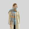 Winter New Plaid Color Matching Fringed Scarf Women's Autumn and Winter Thickened Warm Versatile Scarf High-end Plaid Scarf