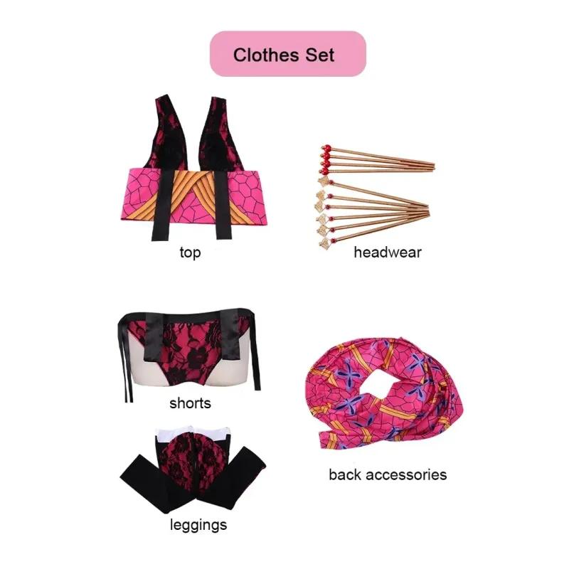 Аниме Demon Slayer Daki Косплей Костюм Парик Головные Уборы Kimetsu No Yaiba Сексуальная Униформа Девушки Женщины Хэллоуин Карнавальные Наряды