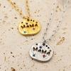 Stainless Steel Guardian Pendant Necklace Colorful Full Zircon Pendant Necklace  For Mom