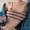 Women's Comfortable Rainbow Multi-color Girl Wrapped Chest Small Chest Girl Breathable Belt Chest Pad with Female Wrapped Chest