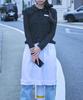 Moyora Frill Banding Midi Skirt [White]