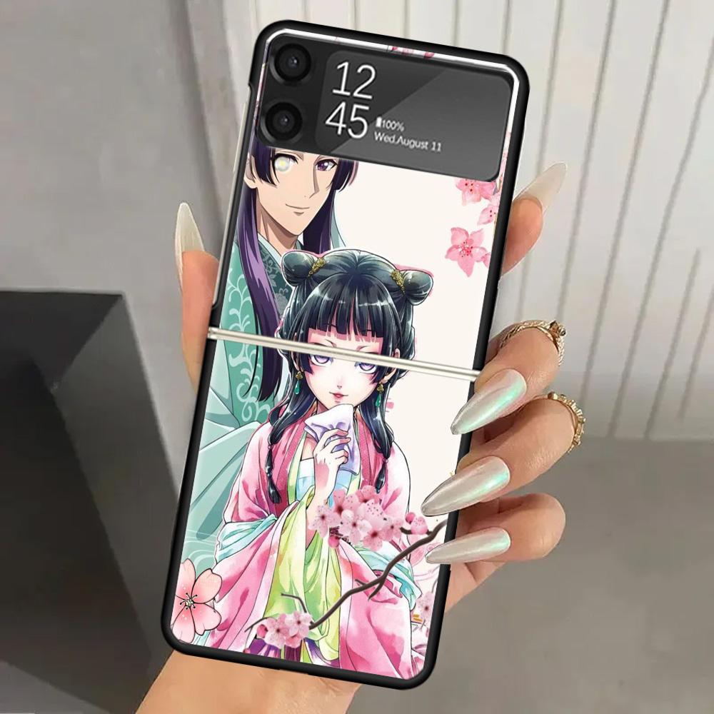 A-Apothecary D-Diaries Аниме Жесткий ПК Чехол для Телефона Для Samsung Galaxy Z Flip 7 6 5 4 3 Черный ZFlip7 ZFlip6 Flip5 Flip4 Flip3 5G Pri