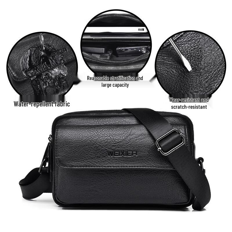 Weixier Men's Retro Water-Repellent Shoulder Bag