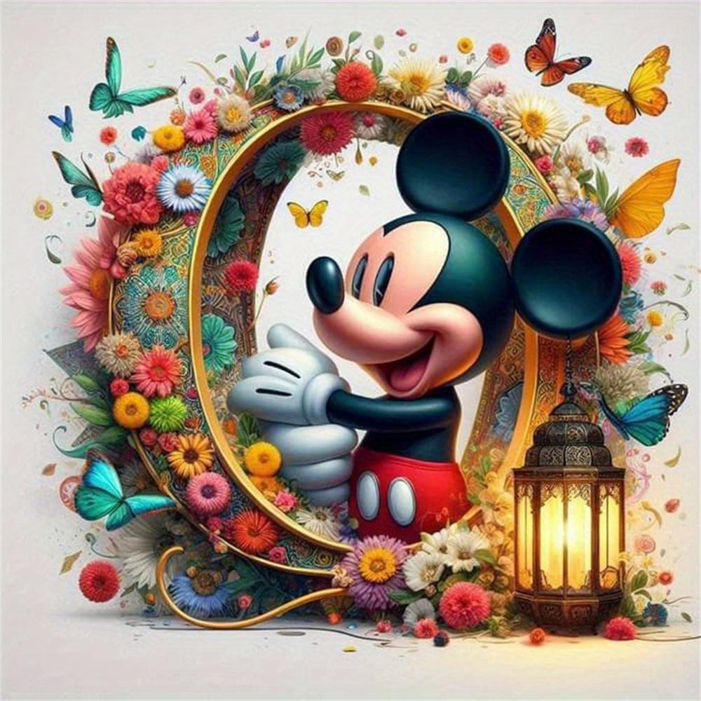 Disney Микки Маус Алмазная Живопись Буквы Мультфильм Алмазная Мозаика Стразы Картинки Минни Вышивка Цветок Настенное Украшение