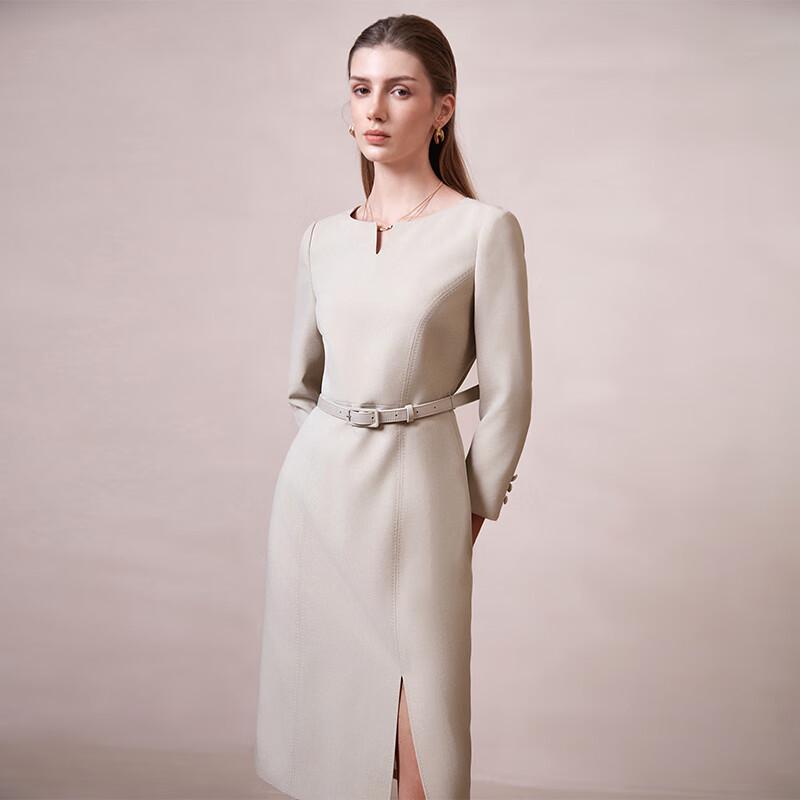 LadyS Elite Melody Light Luxury V-Neck Midi Dress