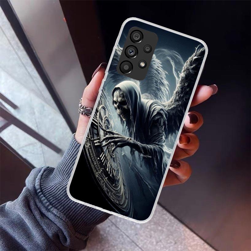 Death Grim Reaper Skull Scythe Phone Case For Samsung Galaxy A52 A51 A50S A32 A22 A12 A02S A72 A71 A31 A70 A30S Note 20 Ultra 10