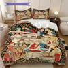 Medieval court life and grape harvesting bedding, duvet cover, pillowcase, home decoration, birthday gift (1 * duvet cover+2 * pillowcase, coreless)