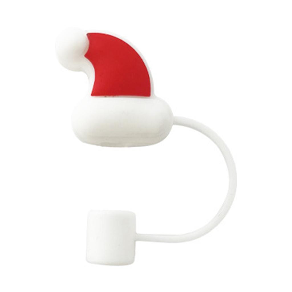 10mm Christmas Straw Cover Cap Dust-Proof Reusable Straw Tips Lids for Stanley Cup Straw Topper Compatible with 30&40 Oz Tumbler