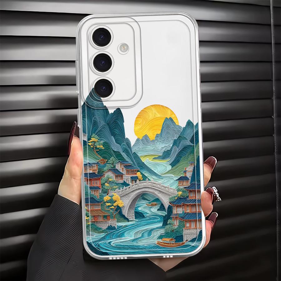 Чехол для телефона Samsung Galaxy A57 A34 A35 A36 A37 A56 A26 A24 A52 A54 A15 A52 A17 A25 A51 A14 A16 A55 A31 A23 Горный Арт