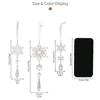 6PCS Creative Christmas Tree Ornament Acrylic New Year Christmas Gifts Pendant Ice Bar Simulation Snowflake Pendant