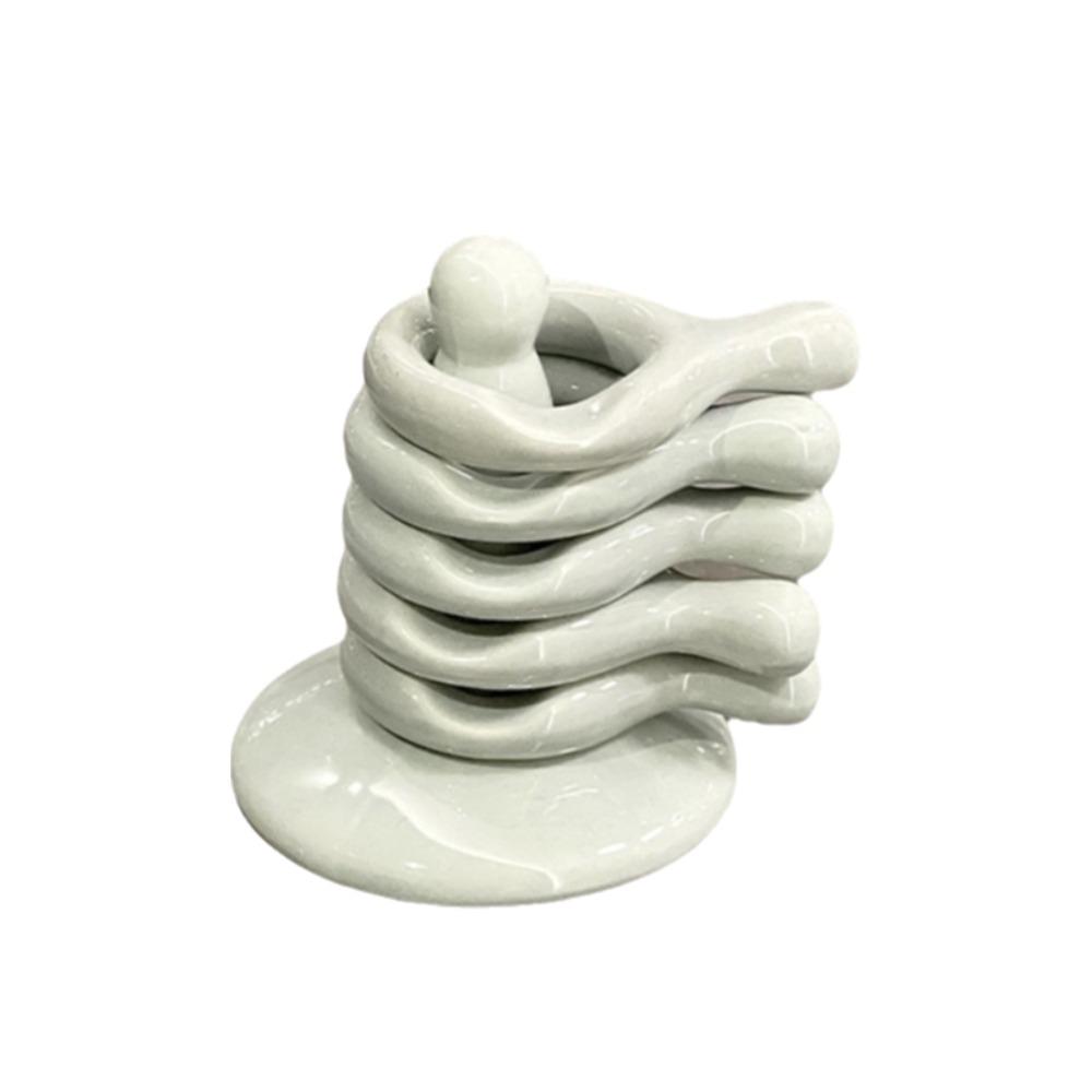 Stacking Ceramic Spoon Rest Set Q Shape Chopsticks Rack Chopsticks Pillow Dining Table Decoration