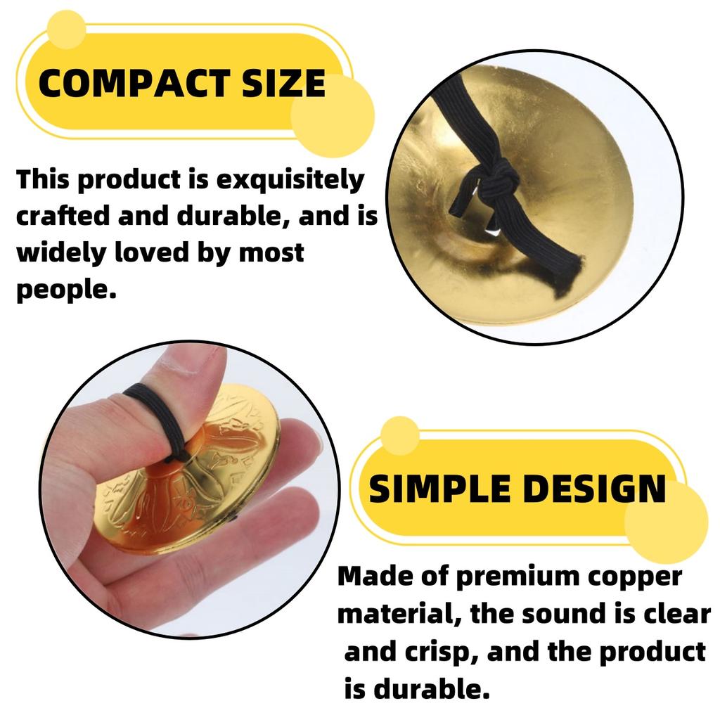 4PCS Mini Copper Finger Cymbals y Dance Hand Cymbals Musical Instrument ,Dancing & Performances Instrument