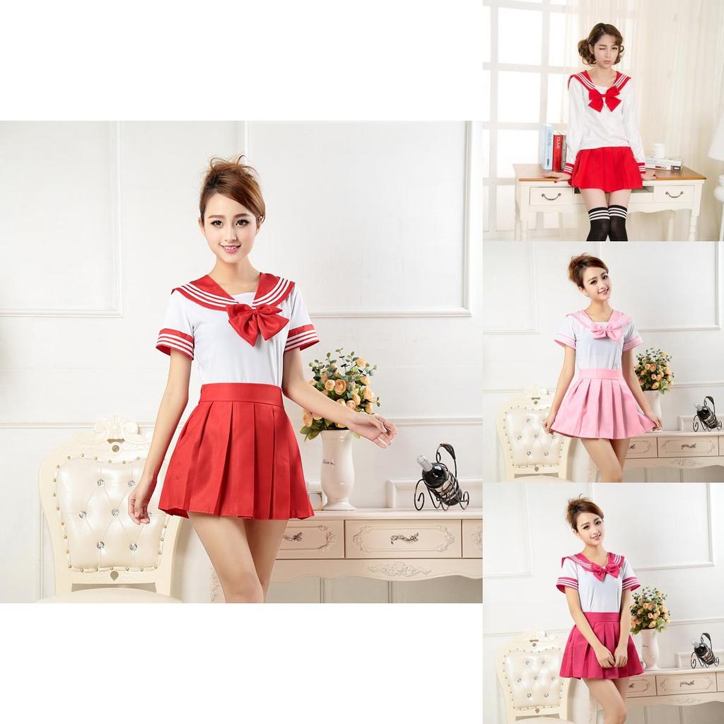 Очаровательный наряд японской школьницы, костюм для косплея, комплект с отложным воротником