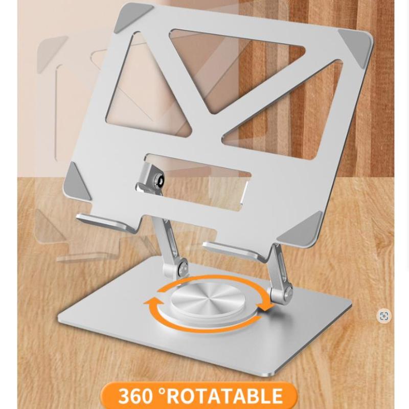 360° Rotating Tablet Steel Stand Desktop Heightening Folding Painting Suitable for Notebook Tablet Learning Machine Stand
