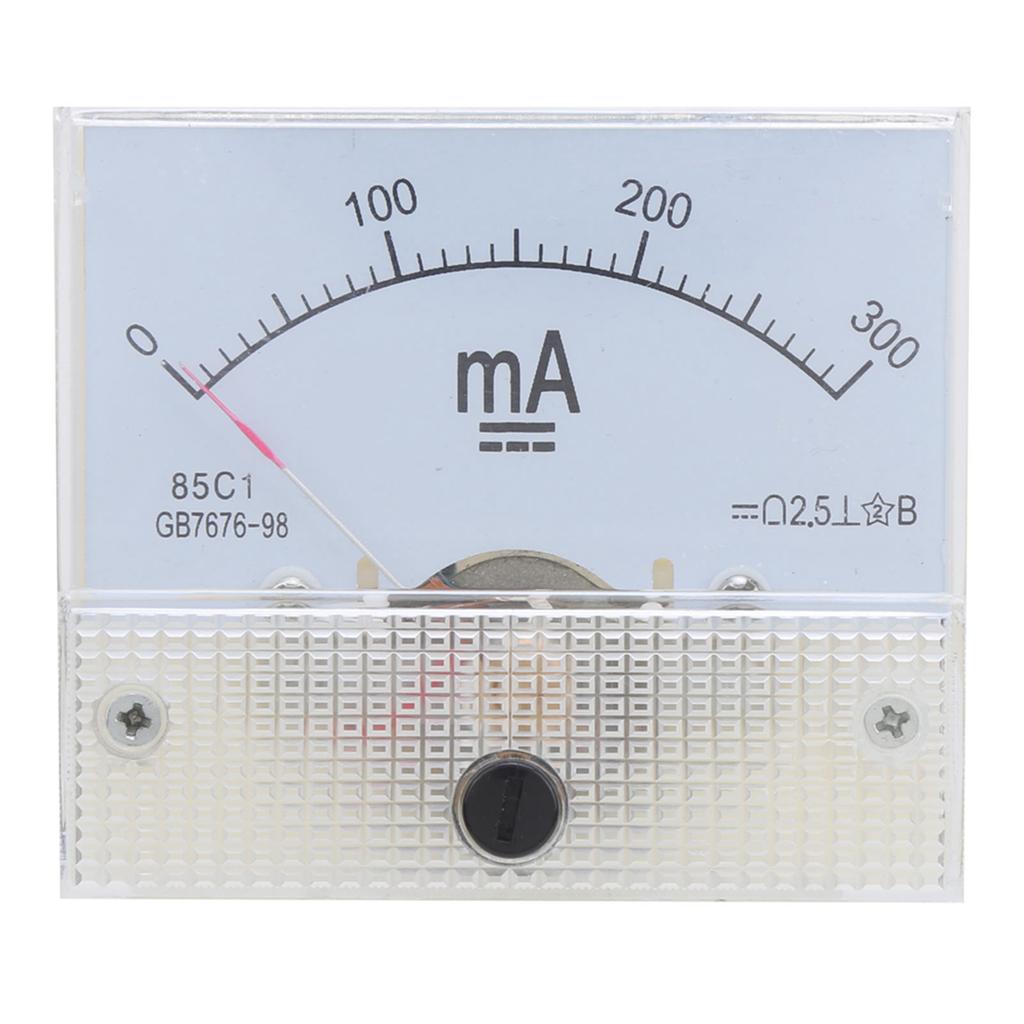 85C1 DC 0 300MA Pointer Ammeter Analog Current Panel Tester Current Measuring Meter