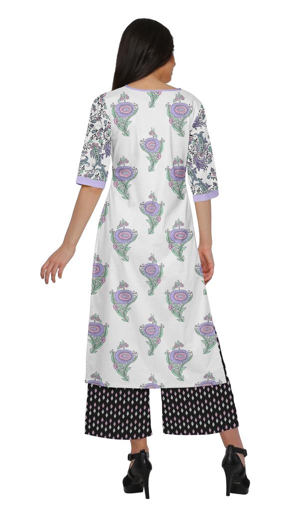 Moomaya Printed Indian Palazzo Set Viscose Santoon Women Ethnic Wear Plus