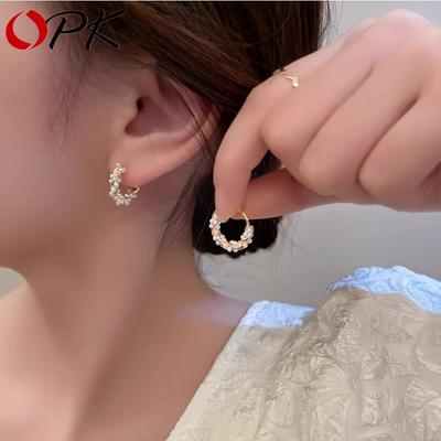 1 пара простых темпераментных круглых жемчужных сережек, модных маленьких сережек, ювелирных изделий